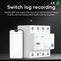 Disjoncteur intelligent WiFi Tuya 63A 3P+N avec télécommande, minuterie, compte à rebours, cycle de temporisation, 3 relais de coupure, L AC 3x110V/3x230V
