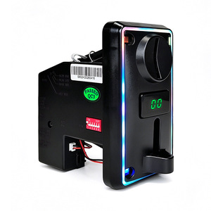 S-802D Accepteur de pièces programmable 6 valeurs, sélecteur de pièces en plastique avec LED, validateur de pièces pour bornes d'arcade et distributeurs automatiques - Product Image 1