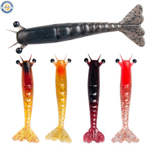 Señuelos blandos de camarón Yajie de 10 cm para pesca de lubina en el fondo - Product Image 1
