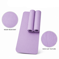 Tapis d'entraînement rectangulaire sur mesure en NBR, mousse microcellulaire, s'étalerait à plat, résistant aux chocs, pour la calisthénie