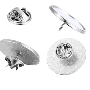 Sublimation Blank Pins Button Pin <b>Badge</b> DIY Button <b>Badge</b> Sublimation Silver Blank Base Pins for DIY Craft <b>Making</b> School Supplies - Product Image 1