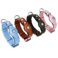Rarewe Produit pour animaux de compagnie : Collier de luxe réglable et durable avec support AirTag et attache rapide pour traceurs GPS anti-perte