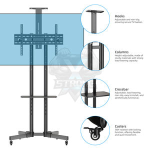 Soportes de <span class=keywords><strong>TV</strong></span> Móviles con Bandeja, Soporte de Exhibición Móvil para <span class=keywords><strong>TV</strong></span>, Soportes para Pantallas de Salón, Entrega Rápida y Económica - Product Image 2