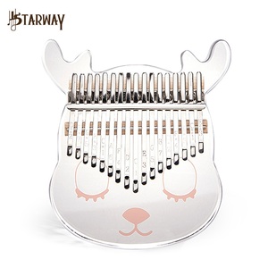 Kalimba en cristal transparent personnalisé Starway, nouveau style, acrylique, mignon, petit animal, 17 touches, 21 touches, <span class=keywords><strong>piano</strong></span> à pouce pour enfants - Product Image 2