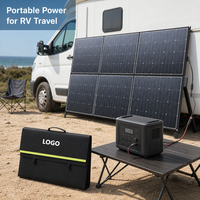 Panneau solaire monocristallin pliable 600W, 6 panneaux, étanche, écologique, léger, kit de chargeur solaire portable, sac de transport