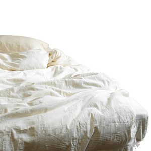 Juego de Ropa de Cama de Cuatro Piezas de Algodón 100% Lavado al Estilo Japonés, Color Blanco Puro, Funda de Edredón, Sábanas, Ropa de Cama para Bebé - Product Image 3