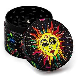 Máy xay thuốc lá bằng hợp kim kẽm mạ kim loại tùy chỉnh, logo in UV toàn bộ 50mm, phụ kiện hút thuốc 4 phần, kích thước 2 inch, logo tùy chỉnh - Product Image 5