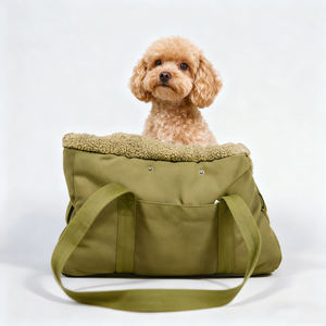 Теплая, мягкая, легкая, портативная сумка-переноска для щенков с мягким дном, зимняя комфортная переноска для путешествий с питомцами - Product Image 6