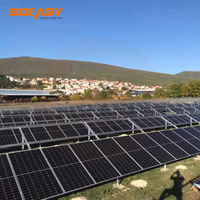 SOEASY Système de montage au sol solaire en aluminium en gros, kit complet avec rail inclinable fixe et poteau de fixation pour support photovoltaïque en terrain ouvert OEM