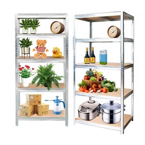 وحدة رفوف زاوية متينة من 5 طبقات، رف تخزين من الفولاذ المجلفن للمرآب والمكتب والمخزن - Product Image 2