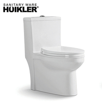 WC monobloc en céramique moderne de Chaozhou, à poser au sol, à double chasse, pour usage hôtelier, avec évacuation en S, siège blanc, télécommande