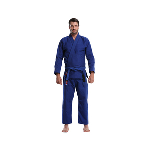 Venta al por Mayor, Entrega Rápida, Kimono de Jiu Jitsu Brasileño, 100% Algodón, Logotipo Personalizado, <span class=keywords><strong>Kimonos</strong></span> de Jiu Jitsu Negros, Azules y Blancos - Product Image 3
