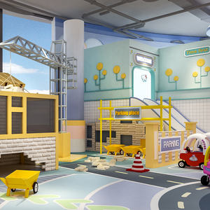 <span class=keywords><strong>Village</strong></span> de jeux de rôle pour enfants en intérieur avec des magasins, équipement de jeu souple d'escalade, ensemble de terrain de jeu sécurisé pour les enfants d'âge préscolaire - Product Image 6