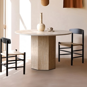 Table à manger Kumusi style Wabi-Sabi, résistante aux rayures et à la chaleur, design haut de gamme pour petit appartement - Product Image 3