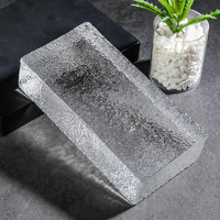 Brique de verre décorative texturée effet glace, bloc de verre teinté pour la décoration murale de cuisine, salle de bain, entrée, hôtel, extérieur