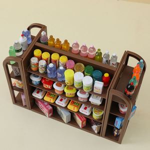 Mini estanterías de exhibición para tiendas de conveniencia, modelo DIY, juguete de simulación para niños y adorno para el hogar - Product Image 1