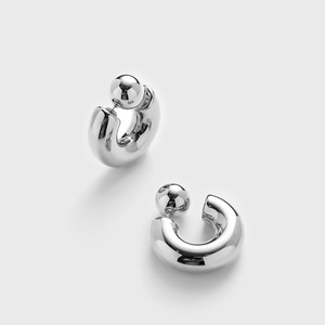 YF3752 Pendientes Geométricos en Forma de <span class=keywords><strong>C</strong></span>, de Acero Inoxidable, Resistentes al Agua, Chapados en Oro de 18k, <span class=keywords><strong>a</strong></span> la <span class=keywords><strong>Moda</strong></span> - Product Image 3