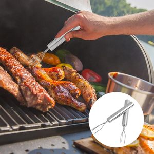 Annlpoy, 1 pieza, tenedores sostenibles <span class=keywords><strong>de</strong></span> acero inoxidable para patatas, brochetas Trident elegantes robustas para verduras, barbacoas, Manual <span class=keywords><strong>de</strong></span> lavado a mano - Product Image 5