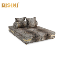 Lit pour animaux de compagnie moderne résistant à l'usure à imprimé léopard Décoration exquise Chambre Lit pour animaux de compagnie Chambre à coucher Lit pour animaux de compagnie OTTOMAN-DOG BED