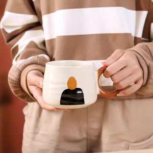 Nordic Ceramic Eco-Friendly Mug for Couples Girls Office Use Breakfast Coffee <b>Cup</b> 420ml - Product Image 5