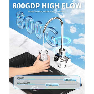 เครื่องกรองน้ำระบบ Reverse Osmosis แบบไม่ใช้ถังเก็บน้ำ รุ่น US1 ขนาด 600gpd พร้อมระบบทำความสะอาดตัวเอง สำหรับใช้ในครัวเรือน ภายนอกบ้าน รถบ้าน โรงแรม ทำจากพลาสติก - Product Image 4