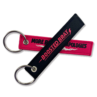 Porte-clés personnalisé écologique imprimé en typographie, avec logo personnalisé, double face, pour événements