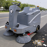 Balayeuse rotative électrique autoportée pour voirie, nettoyage automatique, alimentée par batterie, pour le nettoyage des parkings