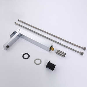 Rubinetto Monocomando Cromato per Lavabo con Miscelatore Acqua Calda e Fredda, <span class=keywords><strong>Design</strong></span> Moderno, Sensore Touchless, Alta Qualità per Bagno - Product Image 6