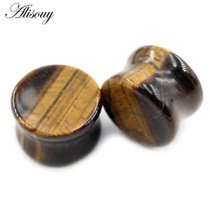 Wholesale Nature Stone Flesh Tunnels Ear Plugs and Tunnels Tunnel Piercings Big Gauges Ear Piercing Plug Ear Expander 5mm-16mm