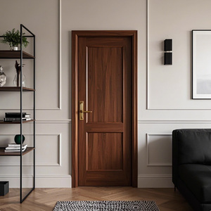 Puerta Interior de Madera Maciza con Estructura de Mortaja y Espiga, Pintura Ecológica Horneada, Puerta de Dormitorio Moderna y Sencilla, Puerta de Entrada Exterior - Product Image 3