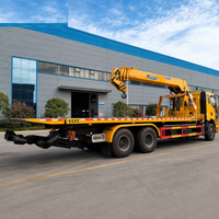FAW 6x4 Camion de dépannage à plateau plat 18 tonnes avec grue de 12 tonnes et treuil de 10 tonnes Euro 6 Véhicule de récupération