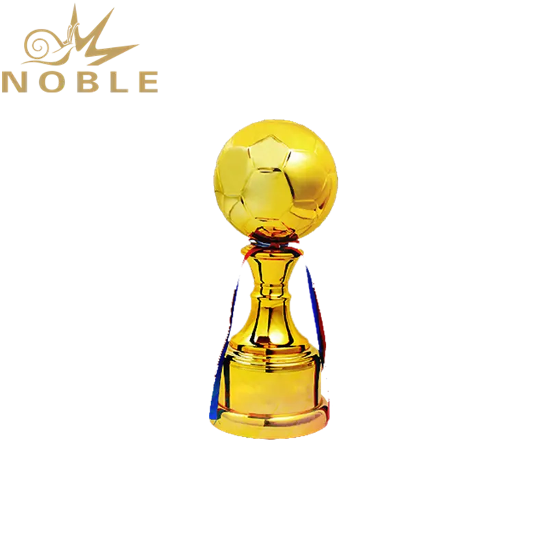 High Quality Shiny Golden Ball Sports Metal Soccer Trophy