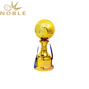 High Quality Shiny Golden Ball Sports Metal Soccer Trophy