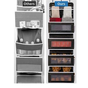 Wholesale Sturdy Black 4 <b>Shelf</b> Foldable Over the Door Hanging Storage Organizer With 4 Pockets - Product Image 4