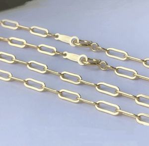 <span class=keywords><strong>Collier</strong></span> chaîne en <span class=keywords><strong>or</strong></span> rempli 14 carats B4366 2,5 mm, véritable chaîne en <span class=keywords><strong>or</strong></span> rempli, chaîne à maillons croisés pour femmes et hommes, bijoux - Product Image 3