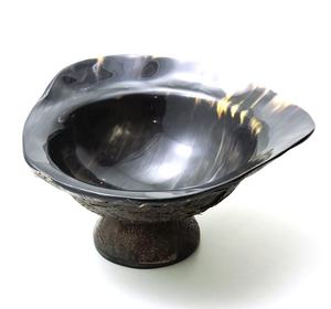 Uncut ชุดอุปกรณ์อาหารเย็นแบบเขาควายธรรมชาติ,ชุดอุปกรณ์อาหารเย็นชามแก้วสลัดผลไม้สำหรับร้านอาหาร - Product Image 4