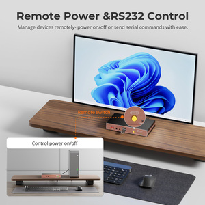 Tesmart 100M <span class=keywords><strong>HDMI</strong></span> KVM Extender 4K 30Hz รับและส่งสัญญาณสนับสนุนสายเคเบิล Cat6 RS232สำหรับการควบคุมความปลอดภัยศูนย์ - Product Image 6