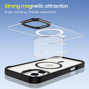 Clear Removable Back Cover Support Pattern Customized Luxury Magnetic Acrylic Wireless Charging <strong>Phone</strong> <strong>Case</strong> <strong>for</strong> iPhone 16 Pro Max - Product Image 4