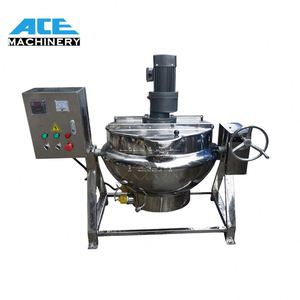 เครื่องทำอาหารอัตโนมัติ Ace 100L 200L หม้อหุงต้มขนาดใหญ่ สำหรับทำแยม ซอส พร้อมระบบทำความร้อนด้วยไอน้ำ และเครื่องผสม มีจำหน่าย - Product Image 6