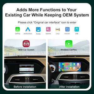 Écran de tableau de bord Linux de 8,8 pouces pour <span class=keywords><strong>Mercedes</strong></span> Benz Classe C NTG4.5 avec audio de voiture sans fil, CarPlay, <span class=keywords><strong>GPS</strong></span>, caméra de recul - Product Image 6