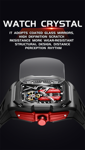 Nouvelle montre à quartz pour homme SVJ 9019 2025, chronographe de luxe, design moteur tendance, bracelet en silicone de 22 mm, boîtier en alliage, cadeau - Product Image 4