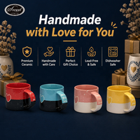 Tasse à café blanche à pois rouges SWT avec bord rouge et soucoupe, vente en gros, mug en céramique pour la Saint-Valentin