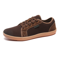 Chaussures pieds nus pour hommes, baskets décontractées, chaussures de sport respirantes en maille, à talon bas, à lacets, antidérapantes, à bout large pour hommes