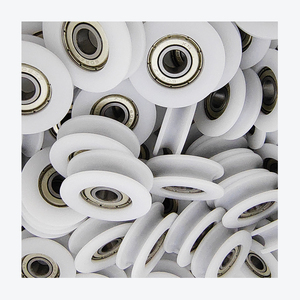 Tải trọng 15kg BSU62418-6 U rãnh ròng rọc con lăn cho cửa trượt 4x18x6mm ID 4mm OD <span class=keywords><strong>18mm</strong></span> Độ dày 6mm POM cao su tráng mang - Product Image 5