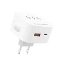 Cargador Rápido de Pared con Doble Puerto A+C de 35W, Carga Inalámbrica Integrada de 15W, Enchufe Europeo, para Múltiples Dispositivos