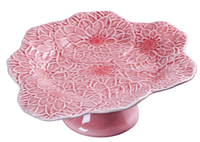 Service de vaisselle artisanal en relief avec motif chou rouge, assiettes et bols à salade pour restaurant et hôtel