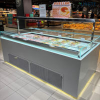 Vitrine réfrigérée multifonctionnelle pour mousse, sushi, fruits, poisson, yaourt, gâteau, sandwich ouvert