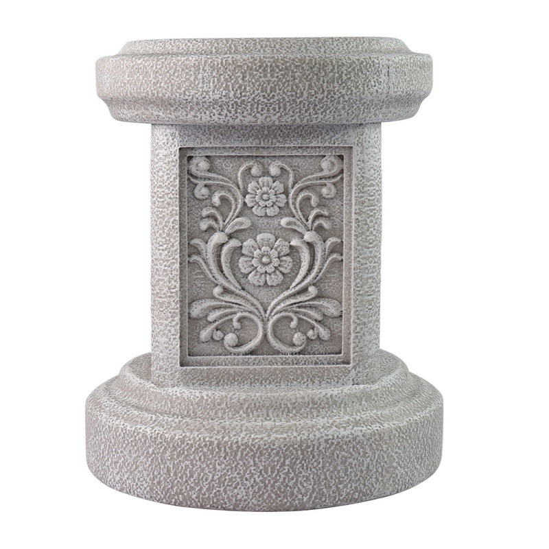 Large Classic Floral Carved Resin Pedestal