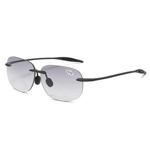 Lunettes de lecture bifocales pour hommes et femmes, sans monture, design fin en PC, lentilles claires haute <span class=keywords><strong>définition</strong></span>, anti-lumière bleue, pour personnes d'âge moyen - Product Image 1