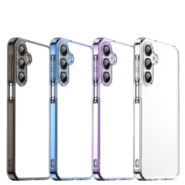 Fashion Clear TPU Soft Bumper Acrylic Phone Cover Case for Samsung Galaxy A16 A36 A56 S25 Edge